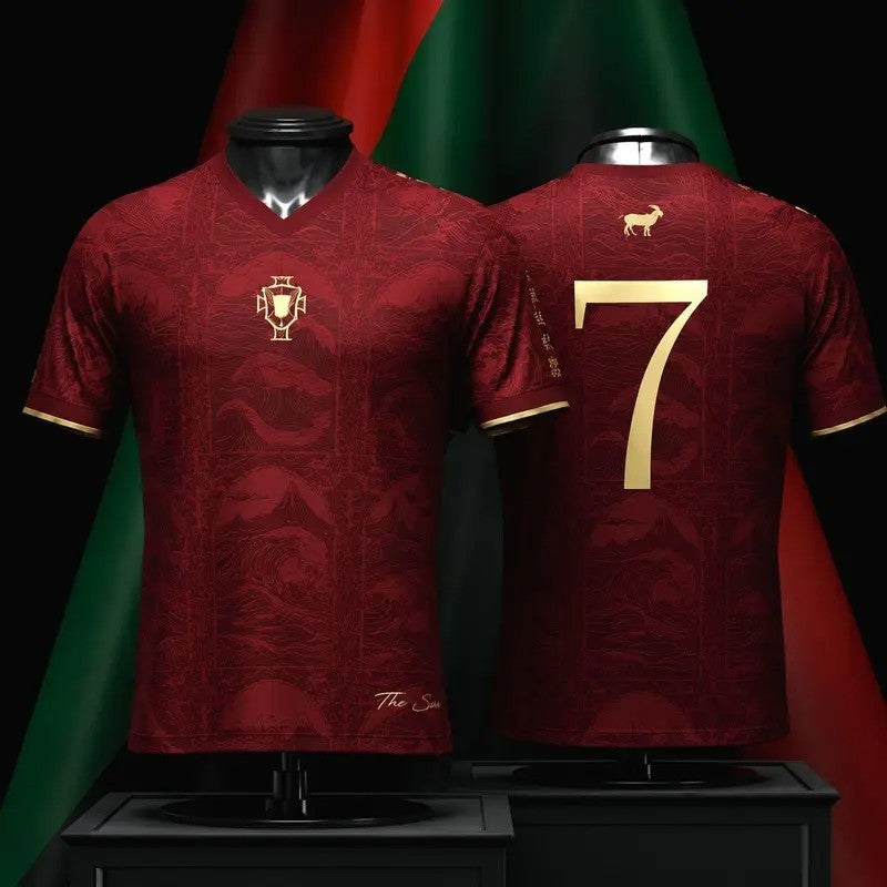 CR7 Ronaldo GOAT Portugal Soccer Jersey